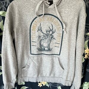 Kastifel Gray Wildlife Graphic Hoodie
